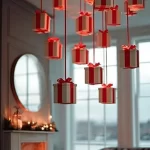 Elegant ceiling Christmas decor ideas for festive holiday decoration.