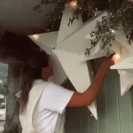 DIY 3D cardboard stars for home decoration