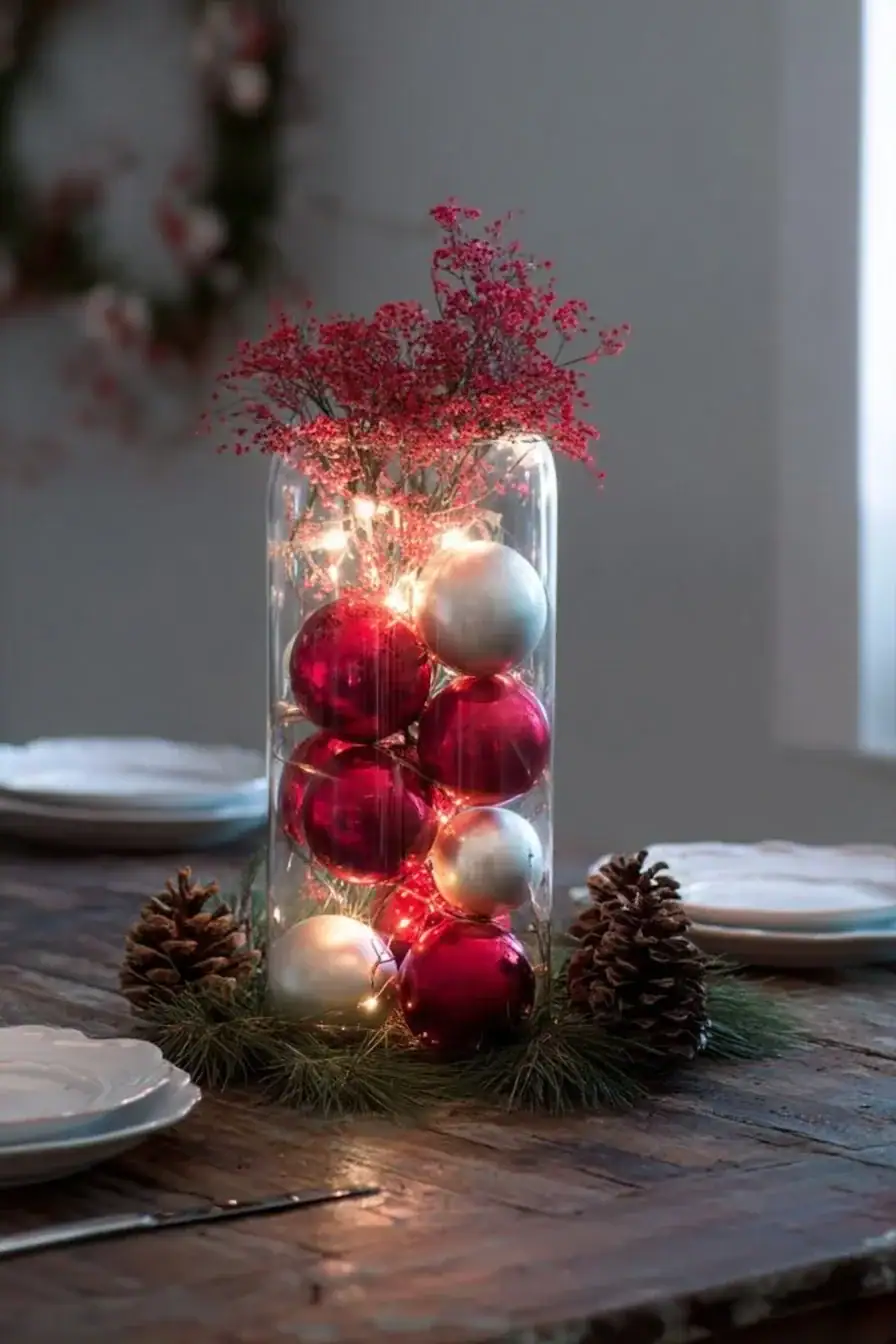 Budget-friendly Christmas table decor ideas for festive dining ambiance.