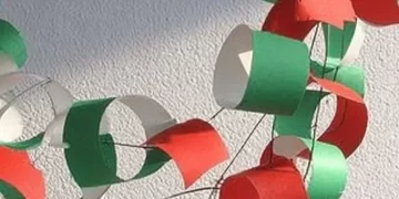 Colorful Christmas Paper Chain decoration steps easy tutorial