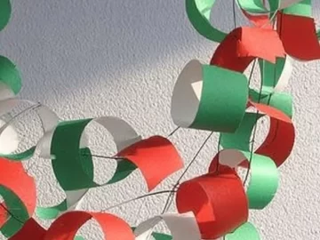 Colorful Christmas Paper Chain decoration steps easy tutorial