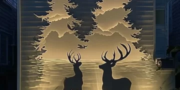 DIY Christmas silhouettes with templates for festive decorating