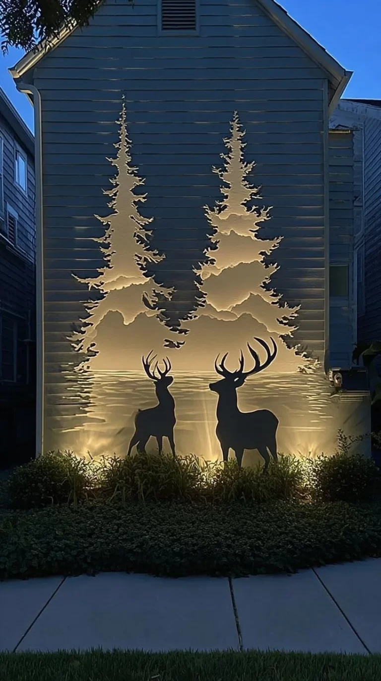 DIY Christmas silhouettes with templates for festive decorating