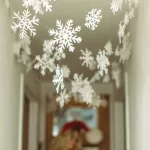 Beautiful DIY snowflake decorations made for a winter-themed display