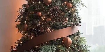 Eco-friendly Christmas tree lighting setup for holiday festivities