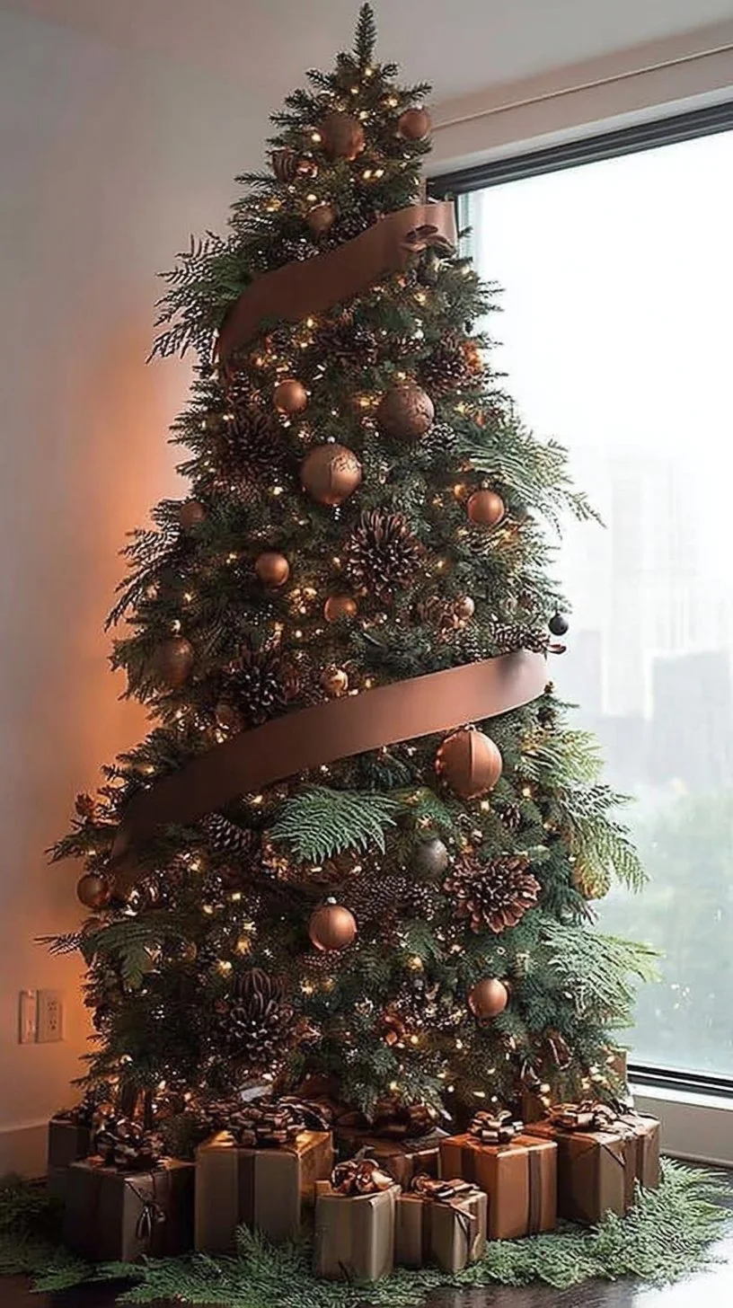 Eco-friendly Christmas tree lighting setup for holiday festivities