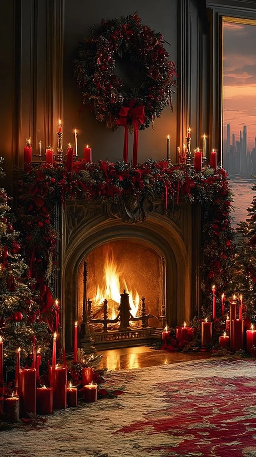 Cozy French Country Christmas decor with festive decorations and seasonal charm.