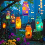 Vibrant hippie garden ideas showcasing colorful flowers and whimsical decor.