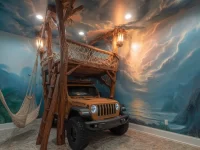 Colorful and creative kids' playroom with themed decorations and play areas.