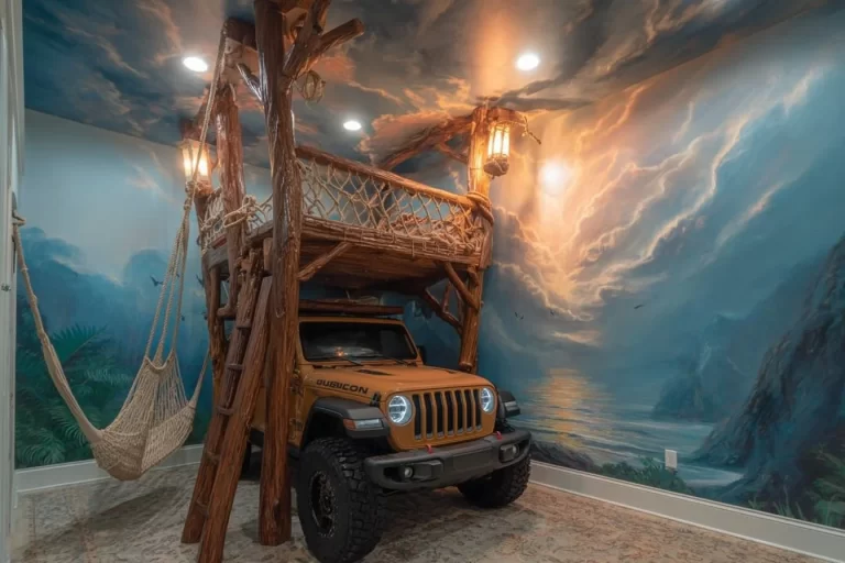 Colorful and creative kids' playroom with themed decorations and play areas.