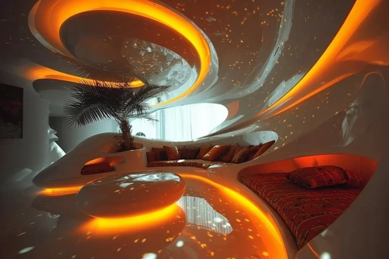 Luxury living room with fine art display showcasing elegance and sophistication.