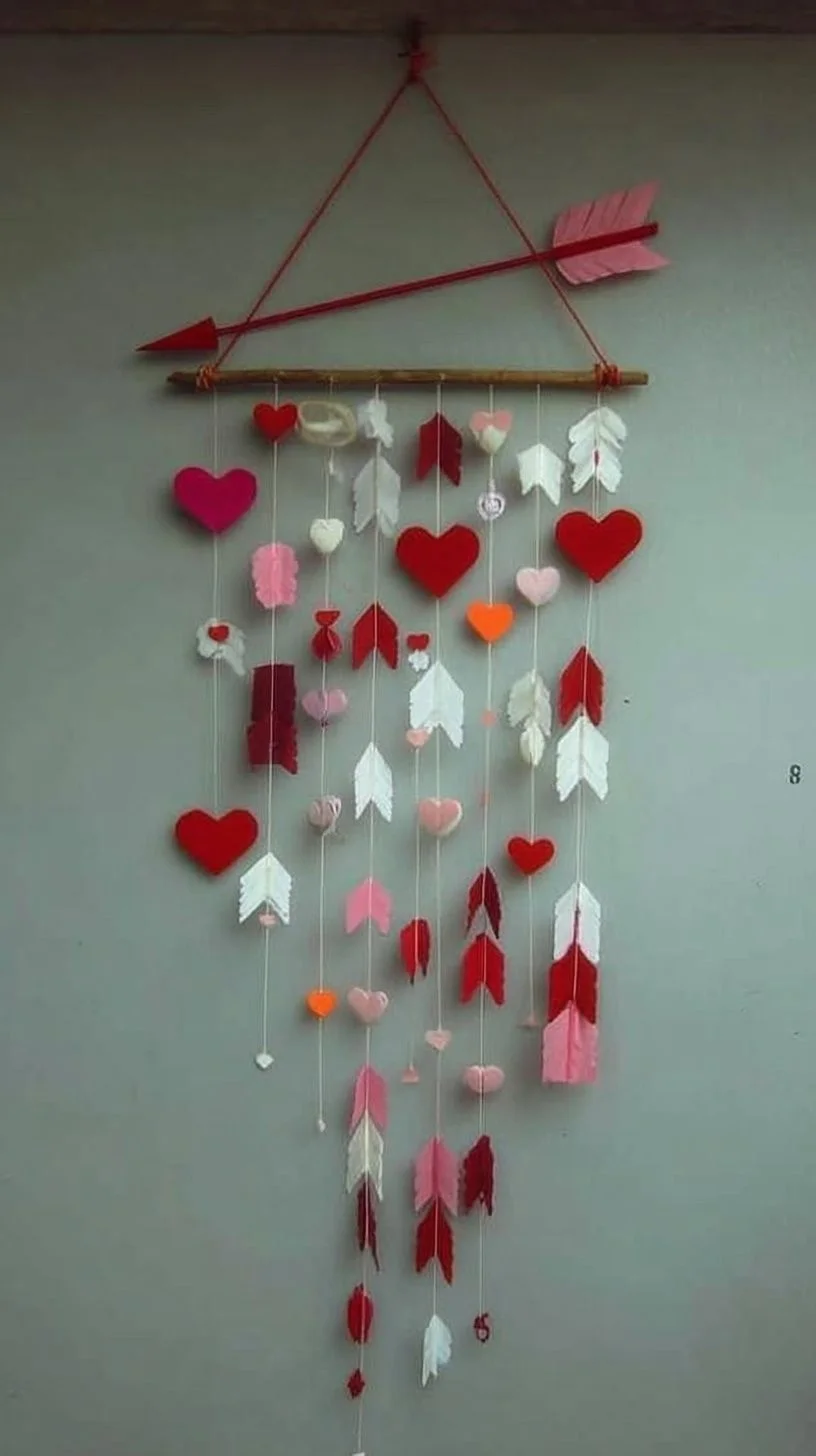 DIY Valentine's Day decorations for a romantic celebration.