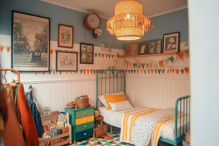 Beautifully designed boys bedroom makeover showcasing creative decor and organization