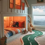 Coastal Kids Decor featuring playful beach-themed elements for children's room