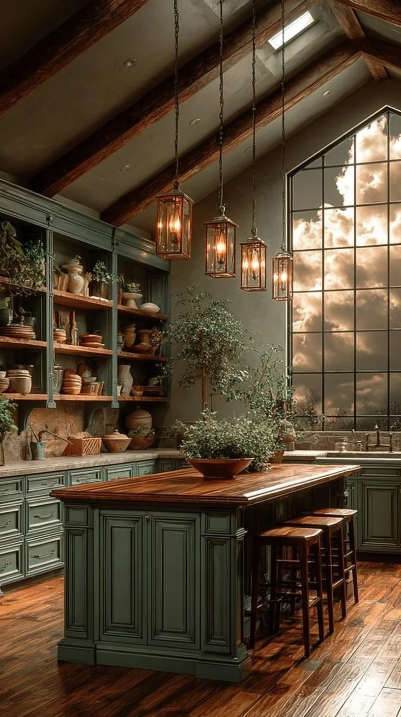 Warm and inviting dark rustic kitchen design ideas featuring natural materials.
