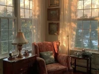 Cozy Grandmacore Living Room with vintage decor and nostalgic touches