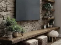 Cozy living room with stylish decor and warm lighting for an inviting atmosphere.