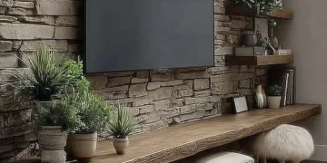 Cozy living room with stylish decor and warm lighting for an inviting atmosphere.