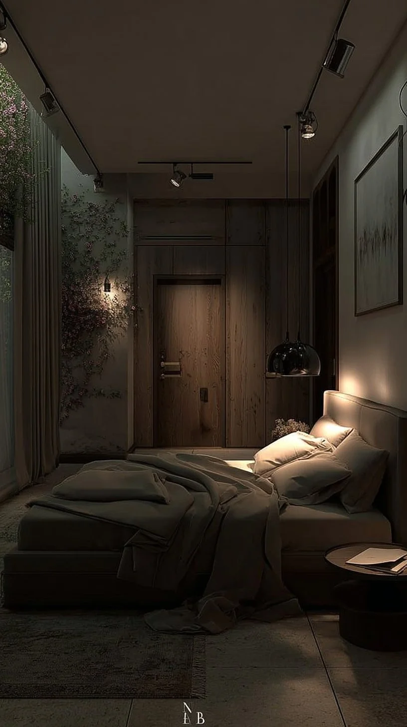 Luxurious Japandi master bedroom design featuring modern, cozy elements.