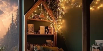 Whimsical forest-themed kids decor with enchanting elements for a magical space