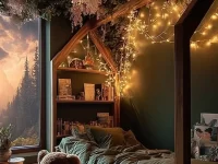 Whimsical forest kids decor with enchanting elements for a magical room