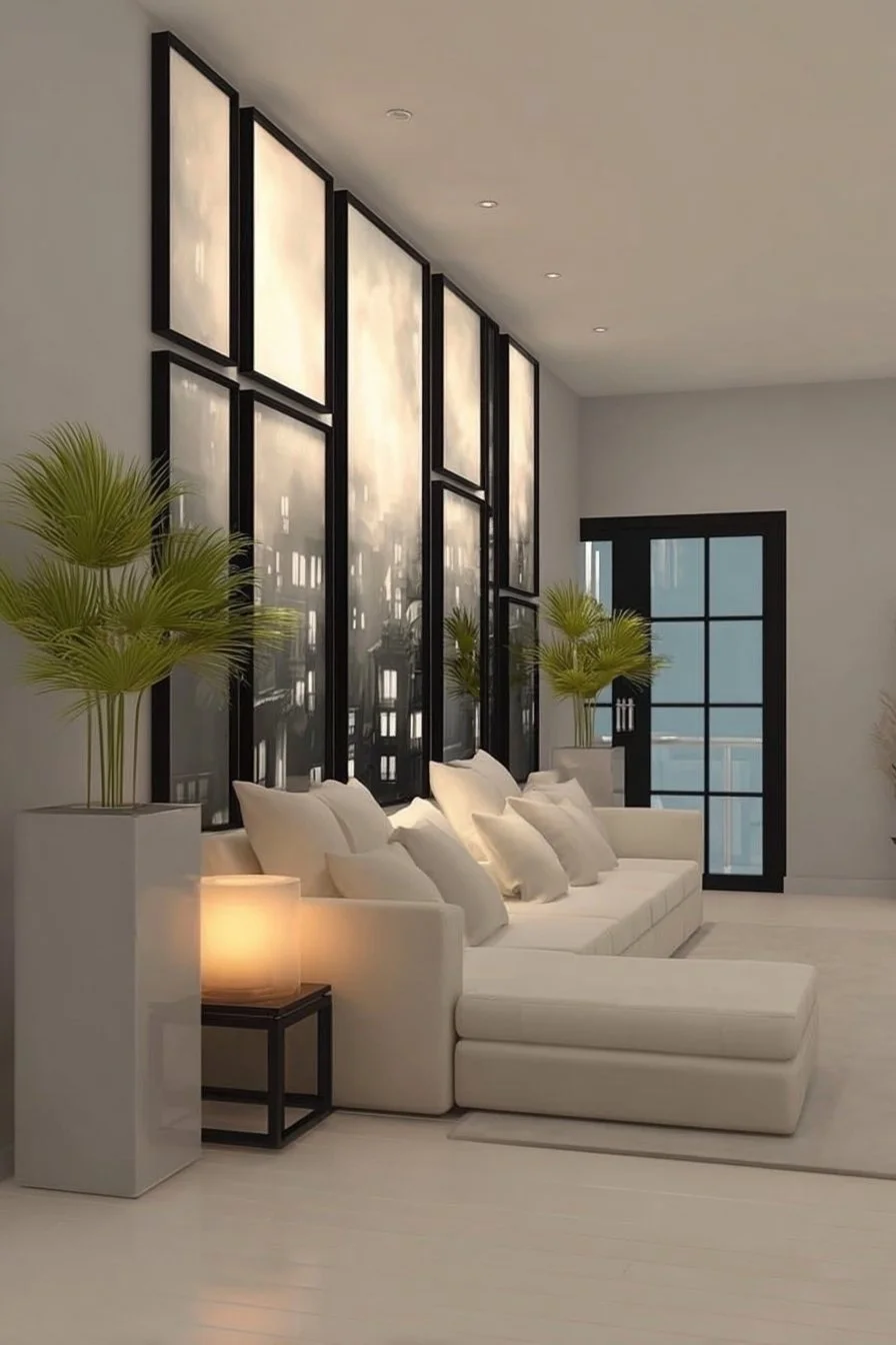 Small living room design ideas to maximize space and enhance lighting in apartments.