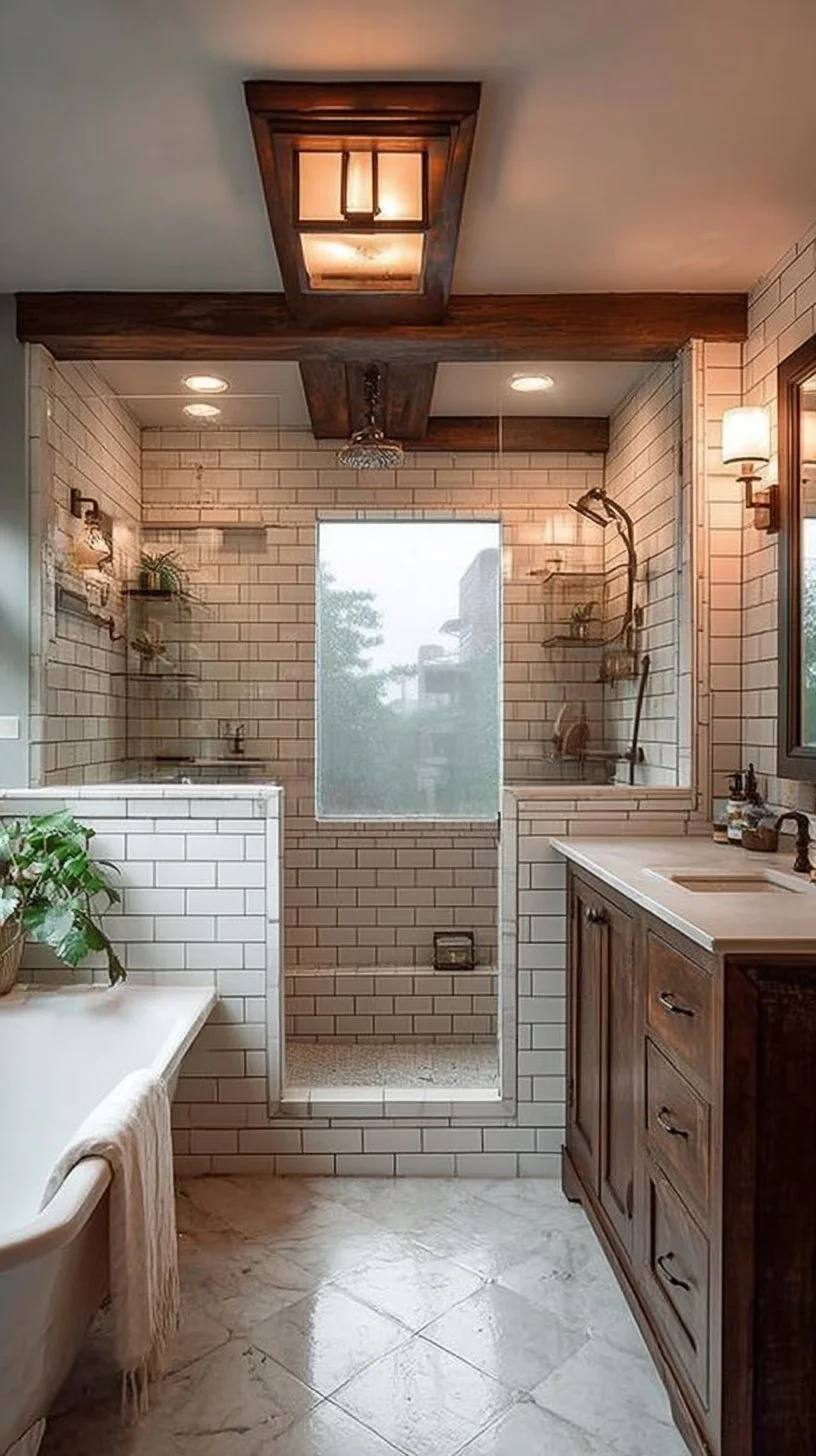 Elegant walk in showers without doors, showcasing luxury bathroom designs for small spaces.