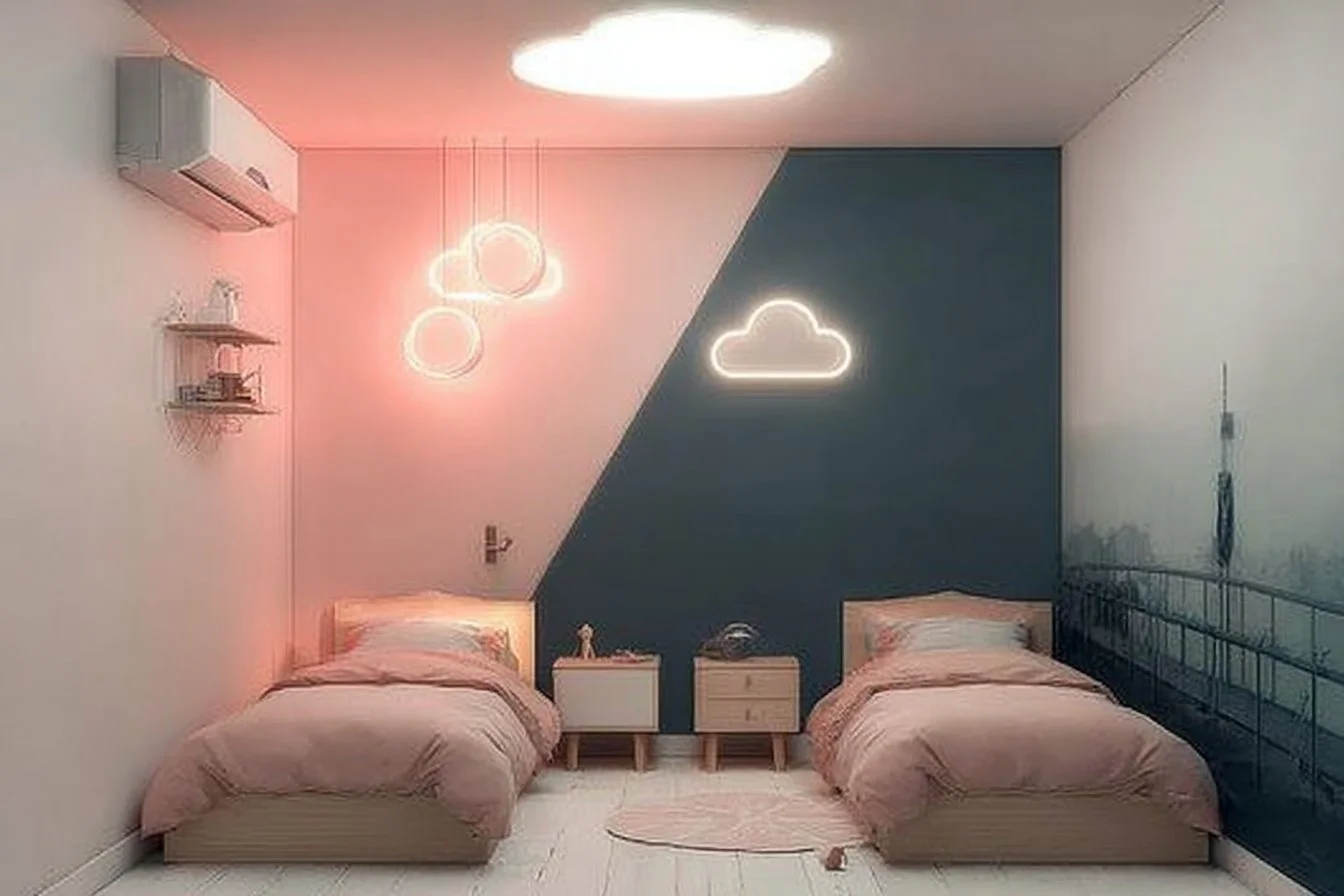 Creative shared bedroom design ideas for girls and boys with space-saving solutions.