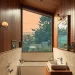 Stylish mid century modern bathroom with vintage fixtures and warm wood tones.