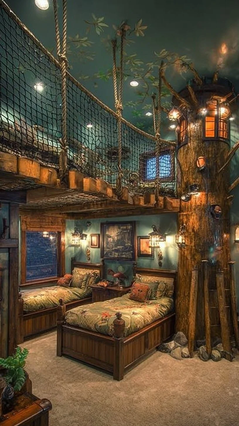 Cozy treehouse kids decor for imaginative indoor adventures