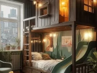 Urban Jungle kids decor featuring a whimsical treehouse design for playful spaces.