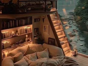 Cozy and modern Urban Kids Decor in a stylish loft setting.