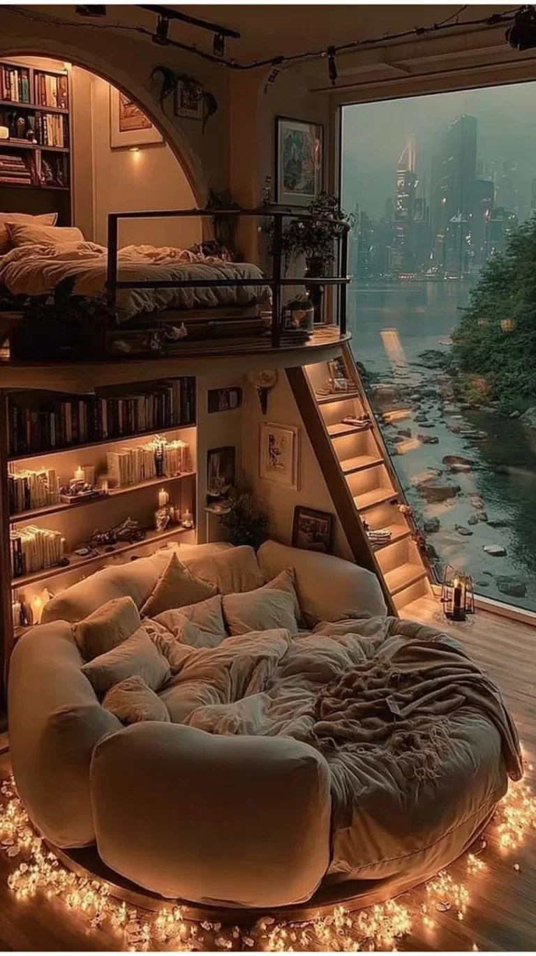 Cozy and modern Urban Kids Decor in a stylish loft setting.