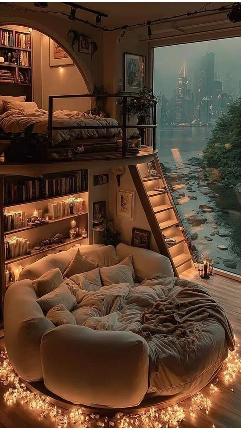 Cozy and modern Urban Kids Decor in a stylish loft setting.