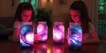 Children engaged in fun kids crafts with colorful materials and creative supplies.