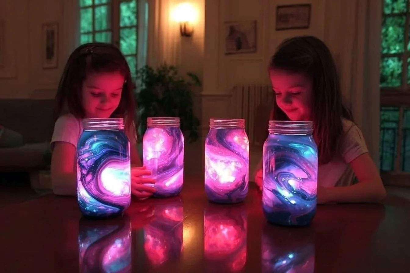 Children engaged in fun kids crafts with colorful materials and creative supplies.