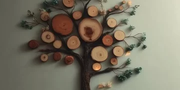 Creative eco-friendly wooden tree slice wall decor ideas for stylish interiors.