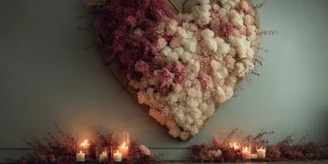 Colorful DIY Valentine’s Day decor ideas displayed in various settings