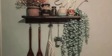 Rustic cow kitchen decor featuring country-inspired accessories and designs