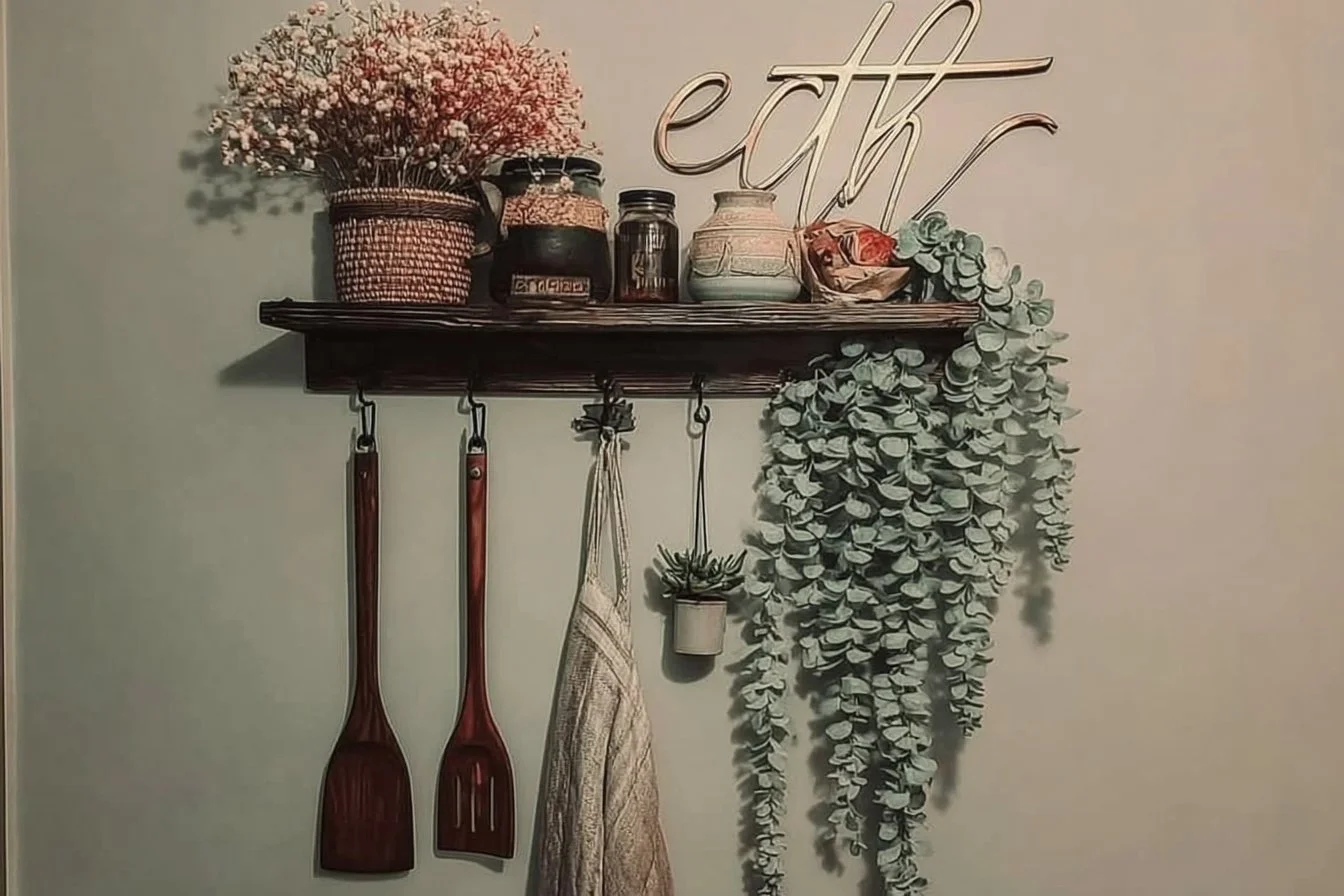 Rustic cow kitchen decor featuring country-inspired accessories and designs