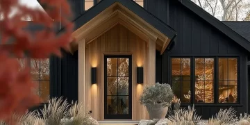 Charming front porch with cozy curb appeal details and welcoming decor accents.