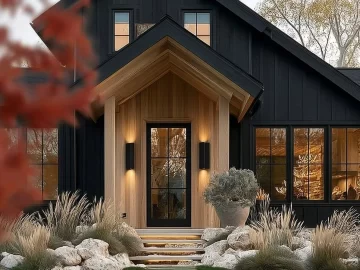 Charming front porch with cozy curb appeal details and welcoming decor accents.