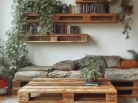 Creative upcycled pallet furniture design ideas for home decor.