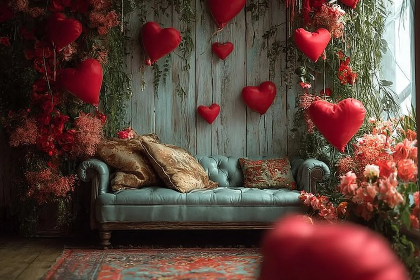 Cozy DIY romantic backdrops for a home celebration or date night.