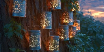 Eco chic garden DIYs showcasing outdoor decor ideas for a sustainable garden.