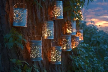 Eco chic garden DIYs showcasing outdoor decor ideas for a sustainable garden.