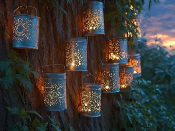 Eco chic garden DIYs showcasing outdoor decor ideas for a sustainable garden.