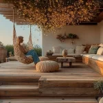 Beautiful outdoor decor ideas for home and garden terrace by Sandra Novak.