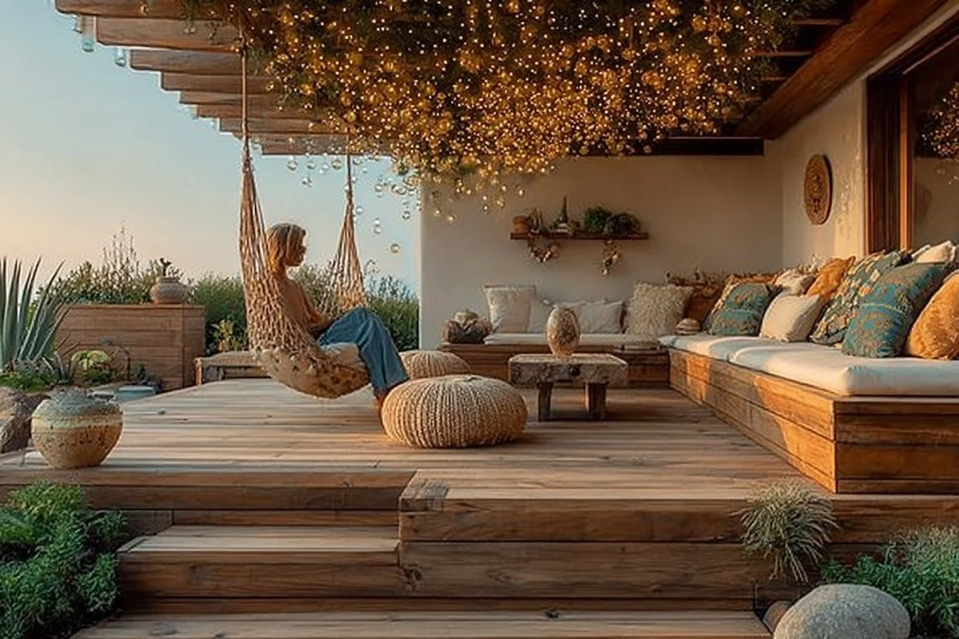 Beautiful outdoor decor ideas for home and garden terrace by Sandra Novak.
