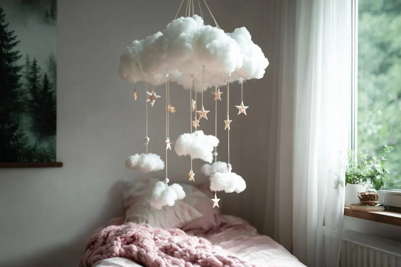 Colorful DIY bedroom decor ideas for kids' rooms in spring.